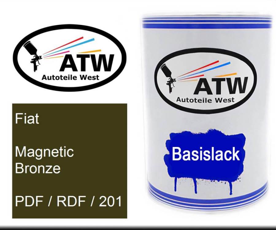 Fiat, Magnetic Bronze, PDF / RDF / 201: 500ml Lackdose, von ATW Autoteile West.